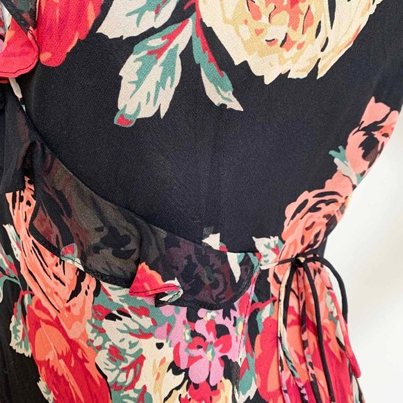 Lauren Ralph Lauren Silk Chiffon Floral Wrap Dress - Picture 6 of 8